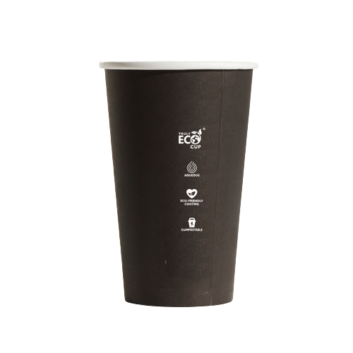 16oz Black Truly Eco Single Wall Coffee Cup