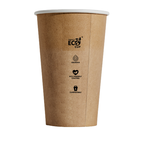 16oz Kraft Truly Eco Single Wall Coffee Cup :: Food Packaging Online