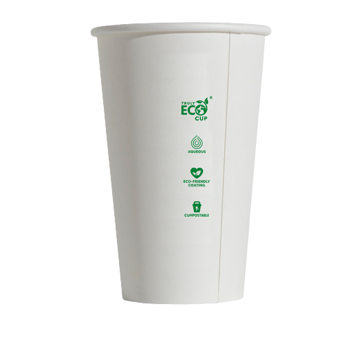 16oz White Truly Eco Single Wall Coffee Cups