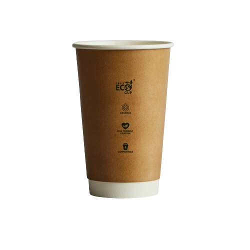 16oz Kraft TrulyEco Double Wall Coffee Cup