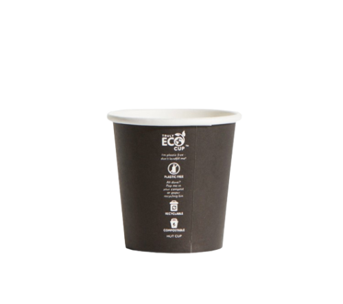 4oz Black TrulyEco Single Wall Coffee Cup