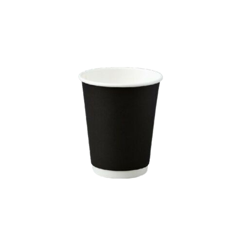 8oz Black Double Wall Coffee Cup
