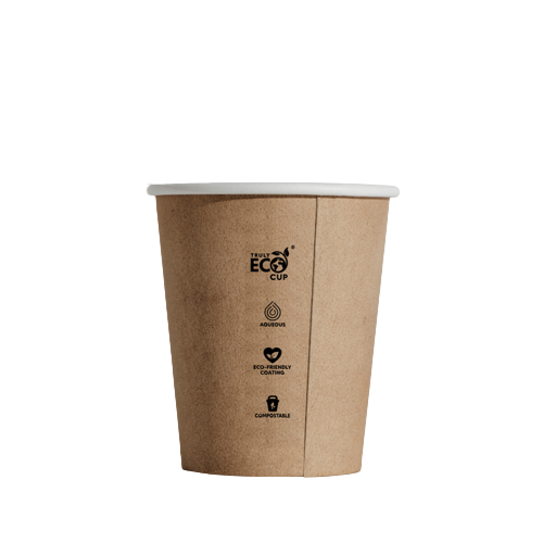 8oz Kraft Truly Eco Single Wall Coffee Cup :: Food Packaging Online