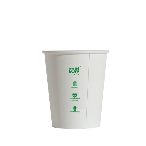 8oz White Truly Eco Single Wall Coffee Cup