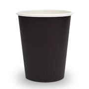 16oz Plain Black Single Wall Coffee Cup