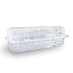 Long Roll (220x80x75) Clear Hinged Plastic Container