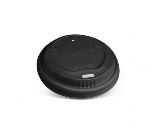 8oz / 12oz / 16oz Black CPLA Takeaway Lid