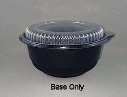 16oz/296ml (140Dx70) Black MicroWvb Round Food Plast Cont