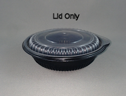 Clear Lid for 5/10oz (100D) Black MicroWvb Round Food Plast Cont