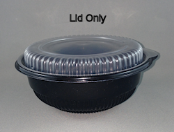 Clear Lid for 12/16oz (140D) Black MicroWvb Round Food Plast Cont