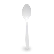 115mm White Plastic Teaspoon