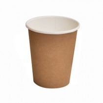 8oz Cup-to-Grow Brown Single Wall Coffee Cup