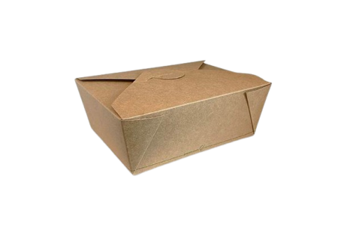 Medium (152x120x64) PLA Lined Brown Lunch Box