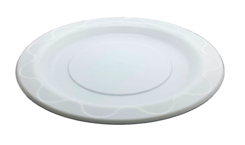 10 Inch (254D) White Heavy Duty (PPI) Plastic Plate