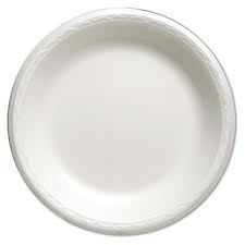 7inch (180D) White Lamin Foam Plate