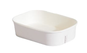 500ml (173x120x40) White Rectangular Paper Container