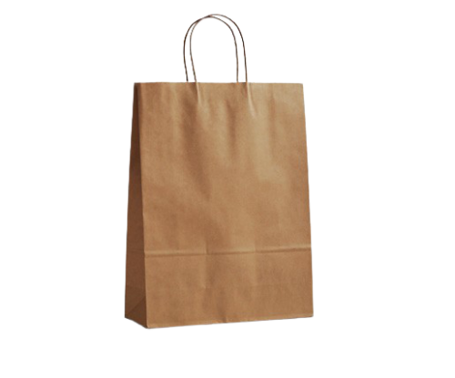 Small (260w+100x350h) Brown Twisted Handle Paper Bag