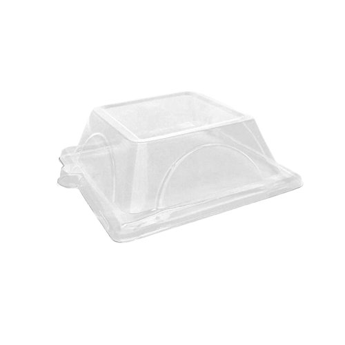 PET Lid for 6inch Sugarcane Square Plate