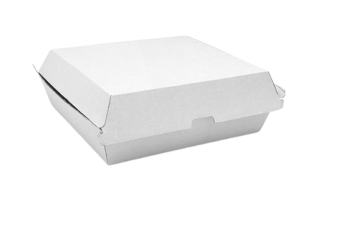 Dinner (178x160x80) White Corrugated Clamshell
