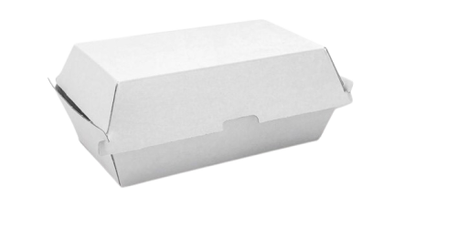 Regular Snack (175x90x84) White Corrugated Clamshell