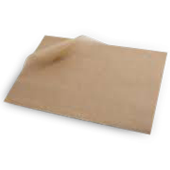 1/3 (220x400mm) Brown Unbleached Greaseproof Paper Sheets