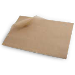 1/6 (110x400mm) Brown Unbleached Greaseproof Paper Sheets